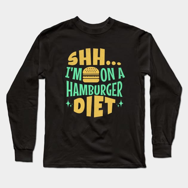 Funny Hamburger Long Sleeve T-Shirt by Norse Magic